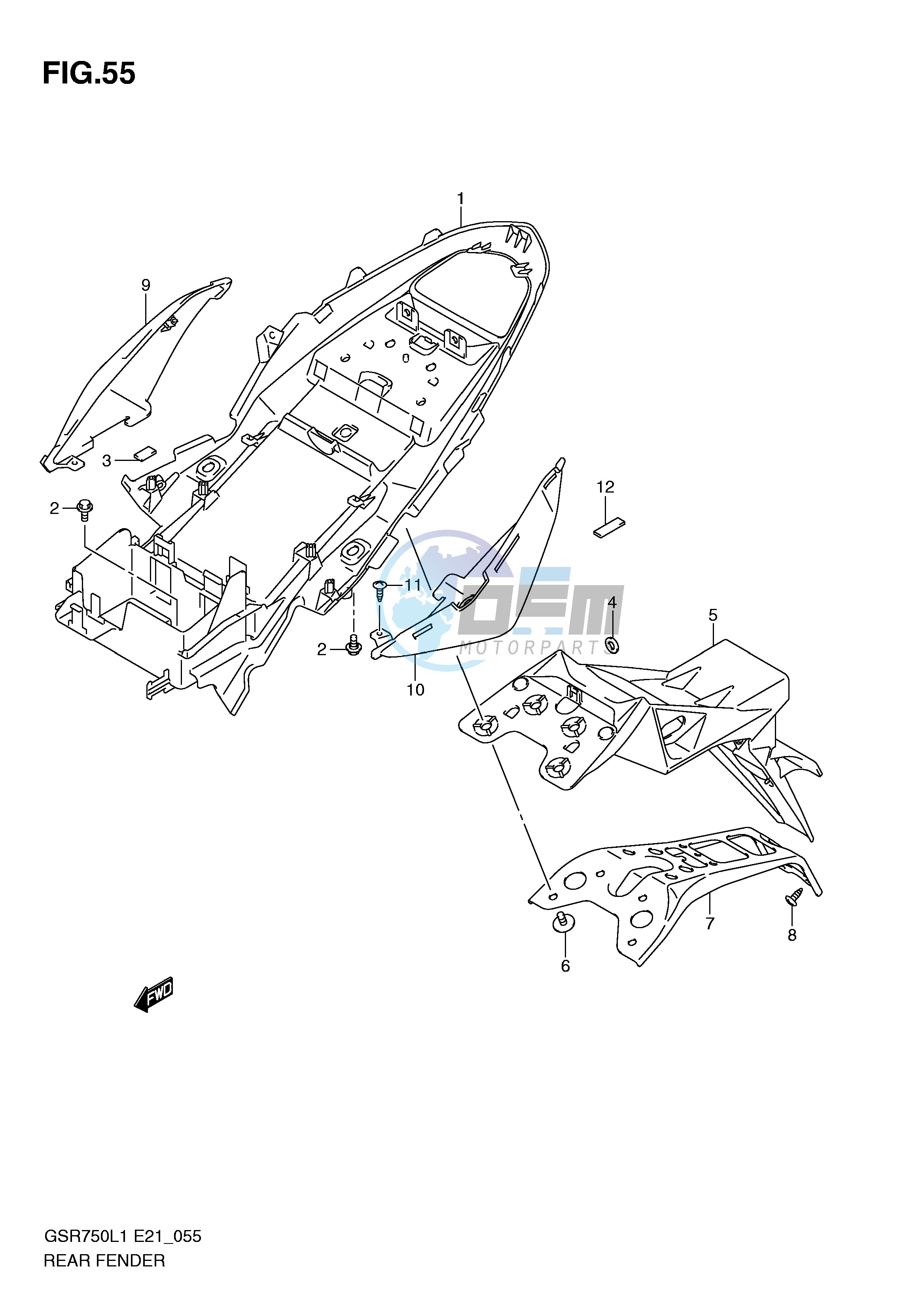 REAR FENDER (GSR750L1 E21)