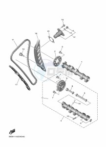 YZF690 YZF-R7 (BEB4) drawing CAMSHAFT & CHAIN