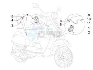 S 125 4T E3 drawing Voltage Regulators -ECU - H.T. Coil