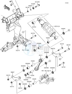 VULCAN S ABS EN650DHF XX (EU ME A(FRICA) drawing Suspension/Shock Absorber