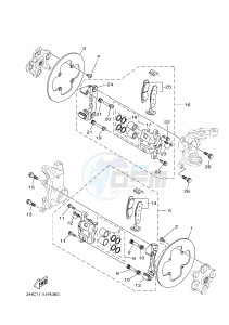 YXZ1000E YXZ10YPXG YXZ1000R EPS (2HC6) drawing FRONT BRAKE CALIPER