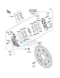 NINJA ZX-10R ZX1000E9F FR GB XX (EU ME A(FRICA) drawing Front Brake