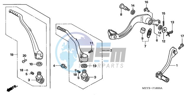 PEDAL/KICK STARTER ARM