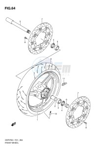 GSR750 (E21) drawing FRONT WHEEL