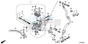 CBR250RF CBR250R Europe Direct - (ED) drawing FRONT BRAKE MASTER CYLINDER (CBR250R/ 300R)