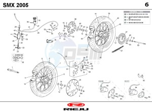 SMX-50-BLUE drawing WHEEL - BRAKES