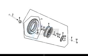 ORBIT III 50 (45 KM/H) (XE05W1-EU) (L8-M0) drawing FRONT WHEEL