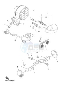 XVS950CR BOLT C-SPEC (B33J) drawing TAILLIGHT