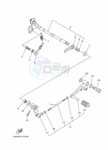 YZF250-A (B6P6) drawing SHIFT SHAFT