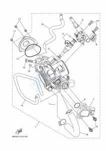 YFZ450R (BKDH) drawing THROTTLE BODY ASSY 1