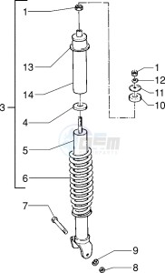 Zip 50 RST freno a disco drawing Rear Shock absorber