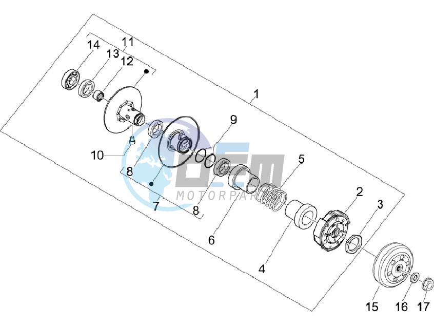 Driven pulley