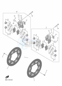 YZF600W YZF-R6 (BN6V) drawing FRONT BRAKE CALIPER