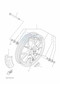 YZF125-A YZF-R125 (B5G5) drawing FRONT WHEEL