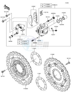 VERSYS 650 ABS KLE650FHFA XX (EU ME A(FRICA) drawing Front Brake