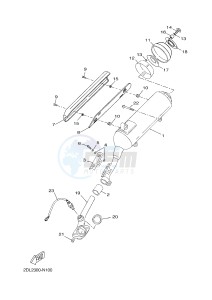 YP125RA (ABS) X-MAX 250 ABS (2DL3) drawing EXHAUST