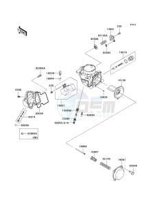 KVF 650 H [BRUTE FORCE 650 4X4I] (H7F-H8F) H7F drawing CARBURETOR PARTS