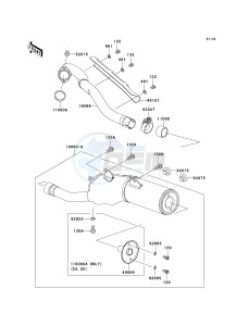 KLX300 A [KLX300R] (A10) A10 drawing MUFFLER-- S- -