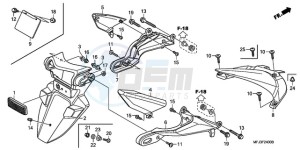 CBR600RA9 Europe Direct - (ED / ABS) drawing REAR FENDER