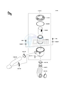 MULE_600 KAF400BCF EU drawing Air Cleaner-Belt Converter