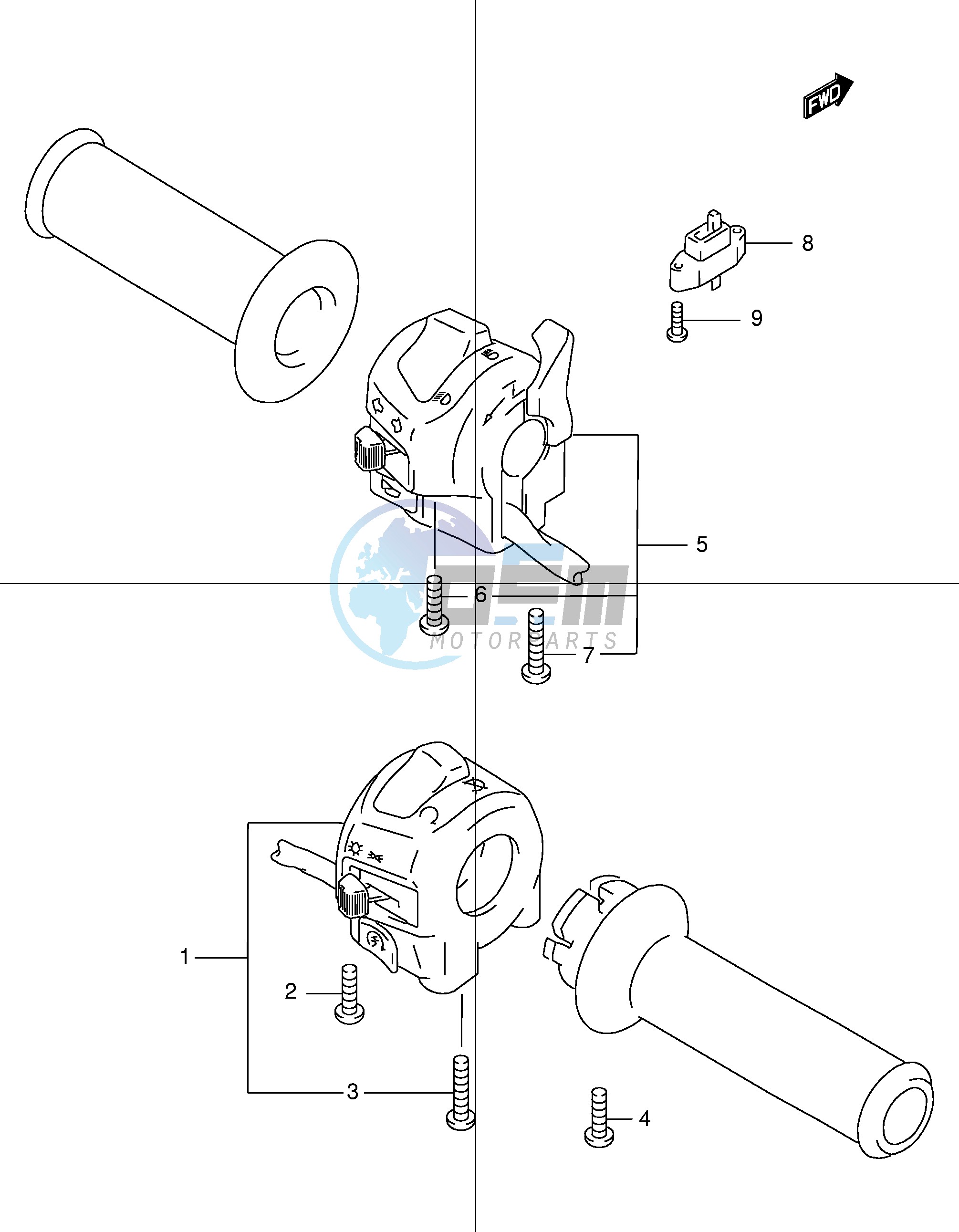 HANDLE SWITCH (GSF600SY SUY SK1 SK2 SUK1 SUK2)