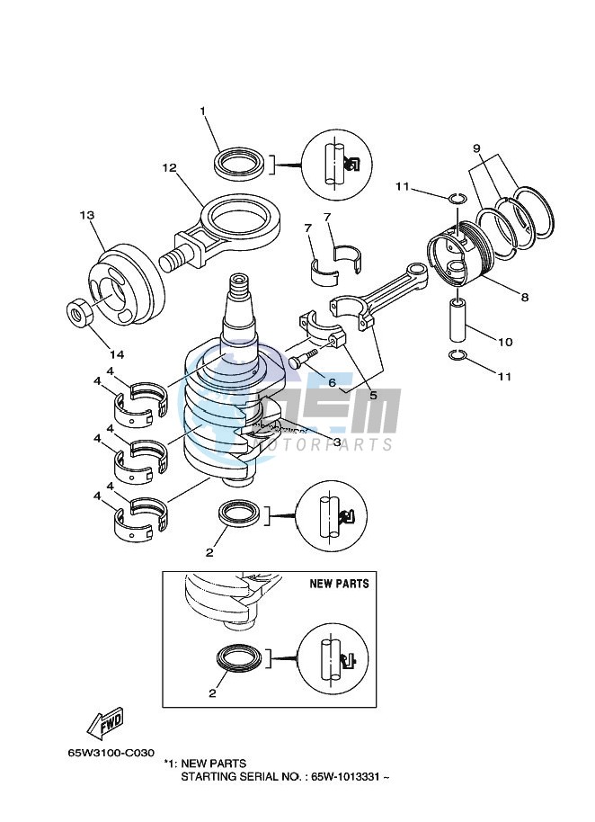 CRANKSHAFT--PISTON