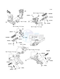 KRF 750 F [TERYX 750 4X4 NRA OUTDOORS] (F8F) C9FA drawing FOOTRESTS