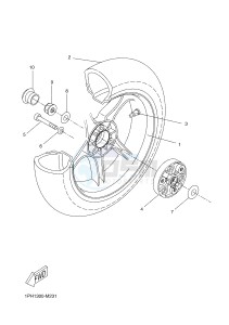 NS50 NS50F NITRO 4T (1GB6 1GB6) drawing REAR WHEEL