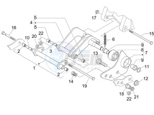 Beverly 125 e3 drawing Swinging arm