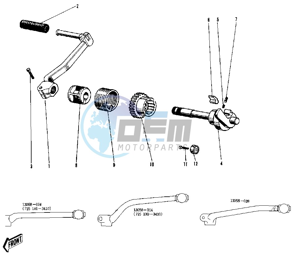 KICKSTARTER MECHANISM -- 69-73- -