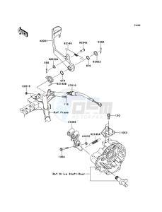 KVF750 4x4 KVF750LCS EU GB drawing Brake Pedal