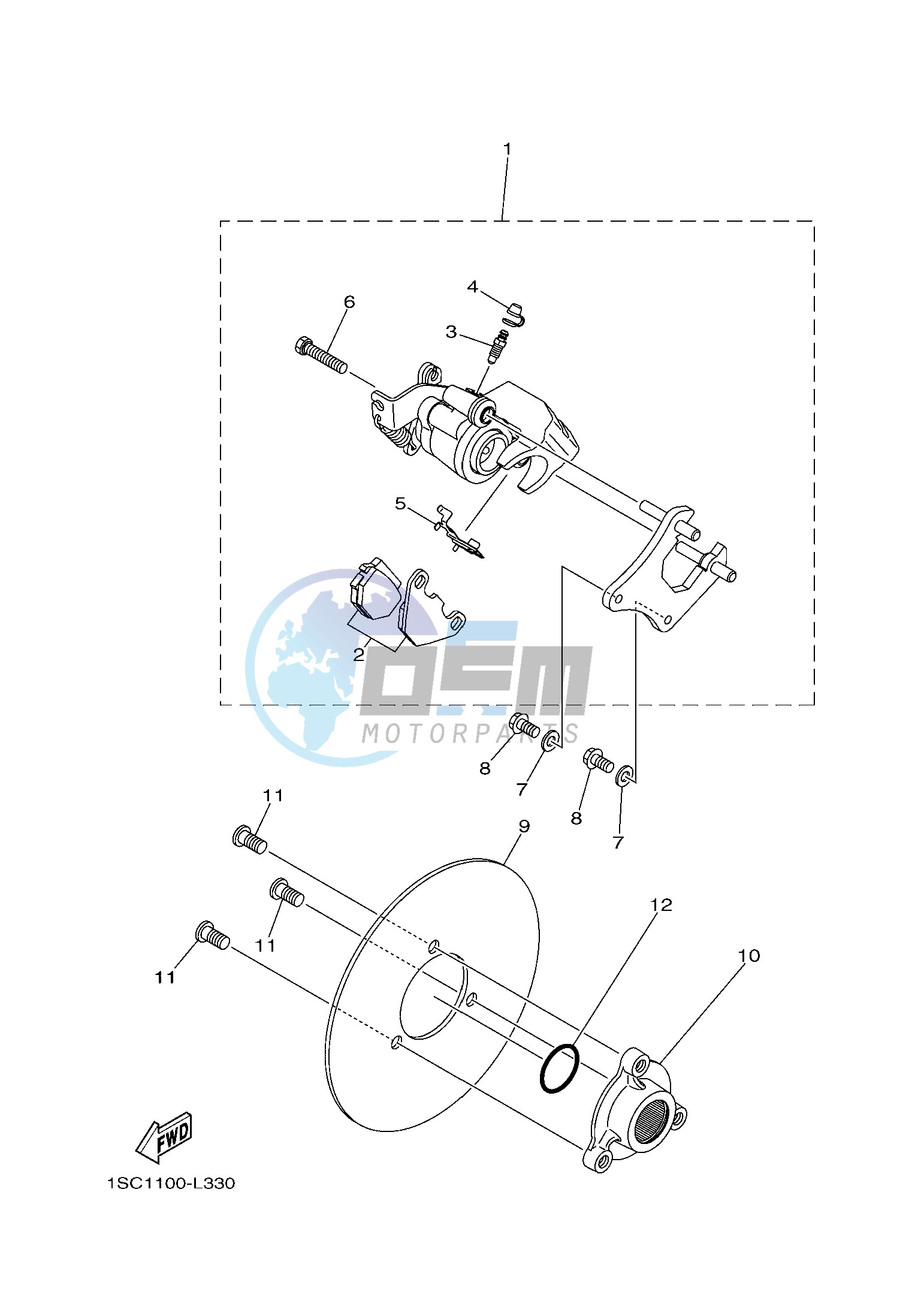 REAR BRAKE CALIPER