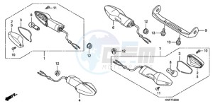 CBF125MA France - (F) drawing WINKER