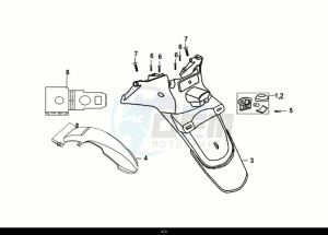 SYMPHONY CARGO 125 (AY12WA-EU) (E5) (M1) drawing REAR FENDER - REAR INNER FENDER