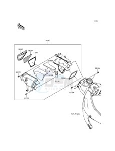 NINJA_ZX-6R_ABS ZX636FEF FR GB XX (EU ME A(FRICA) drawing Air Duct