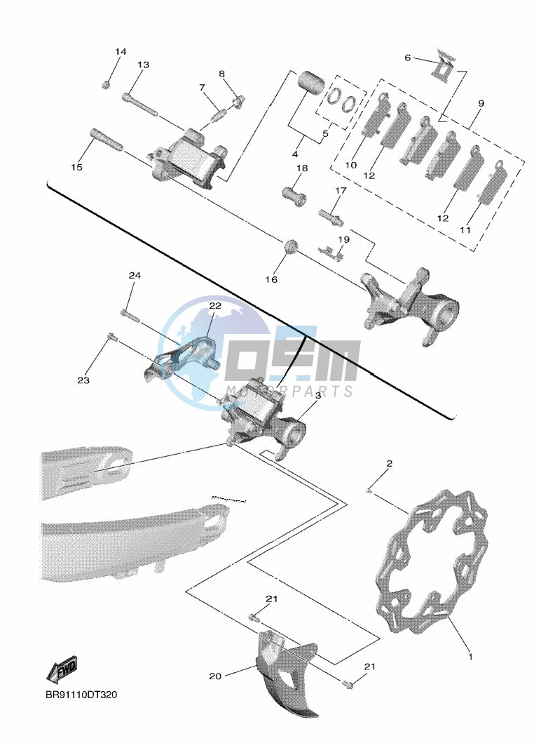 REAR BRAKE CALIPER