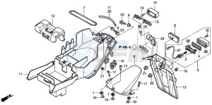 CBR900RR FIRE BLADE drawing REAR FENDER (CBR900RR2,3)