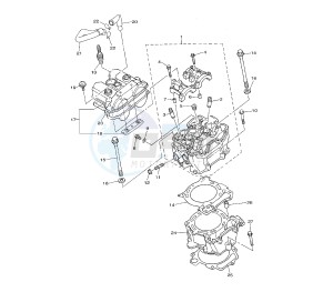 WR F 450 drawing CYLINDER AND HEAD