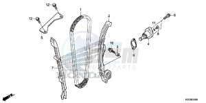 CBR250RAF CBR250RA Europe Direct - (ED) drawing CAM CHAIN/ TENSIONER