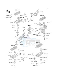 ZG 1000 A [CONCOURS] (A20) A20 drawing FOOTRESTS