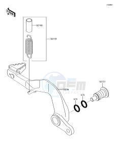 KX85-II KX85DHF EU drawing Brake Pedal