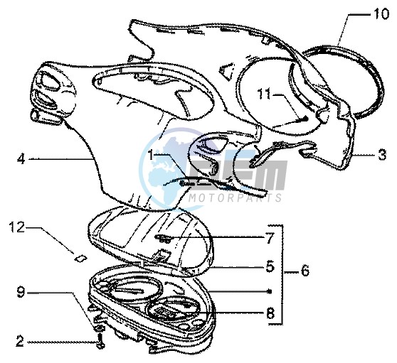 Speedometer Kms. - handlebar covers