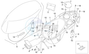 Sonic 50 H2O drawing Saddle and helmet compartment