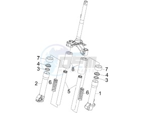 Liberty 125 4t e3 drawing Fork components (Escorts)