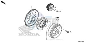 TRX420FM1G TRX420 Europe Direct - (ED) drawing STARTING GEAR