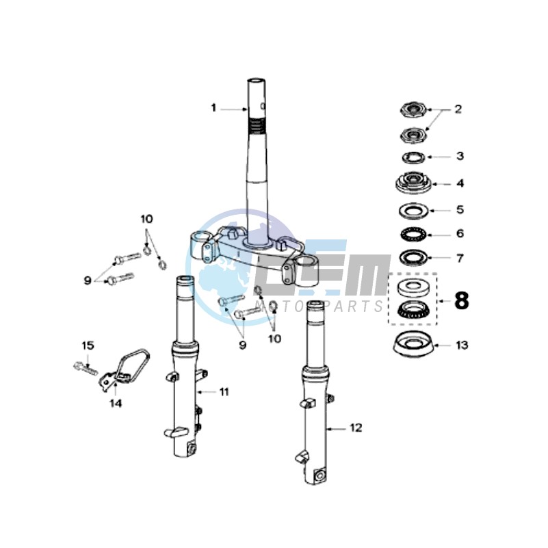 FRONT FORK / STEERINGHEAD