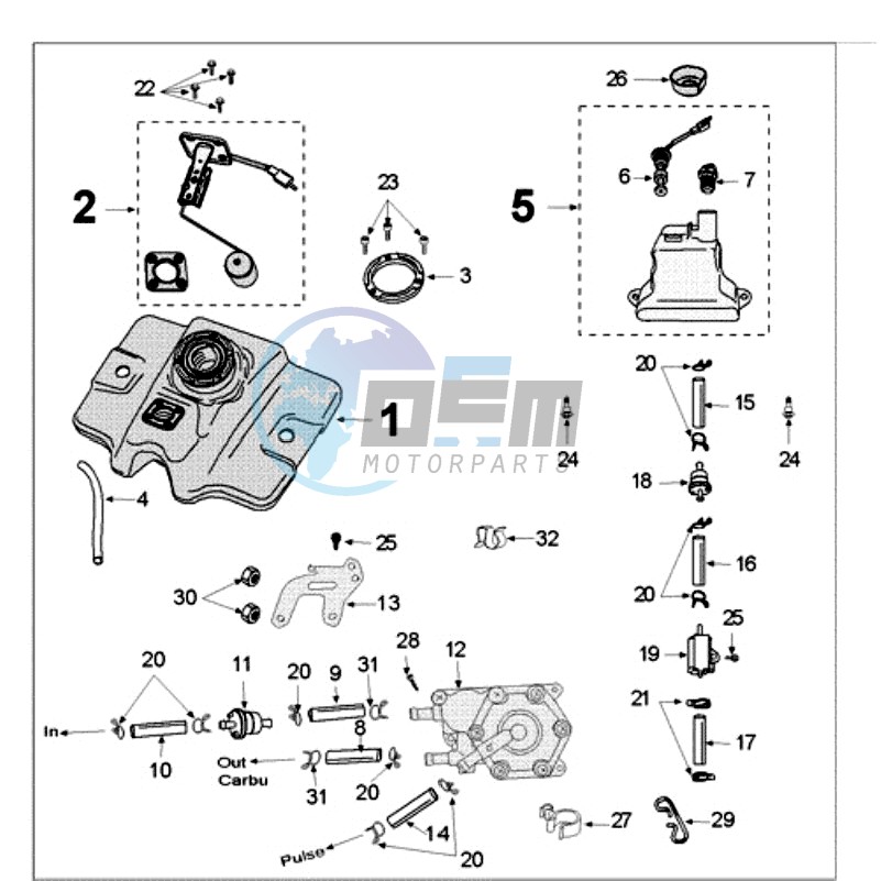 TANK AND FUEL PUMP