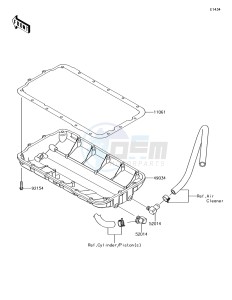 JET SKI ULTRA 310X JT1500LGF EU drawing Oil Pan