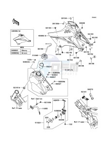 KLX110 KLX110CCF EU drawing Fuel Tank