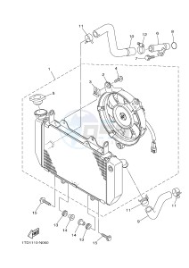 YFZ450R YFZ45YSSG YFZ450R SPECIAL EDITION (1TDT) drawing RADIATOR & HOSE